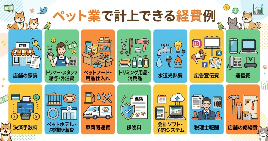 ペット業で計上できる経費