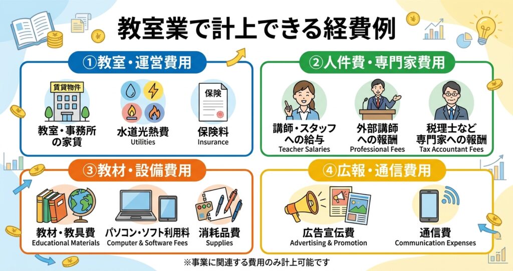教室業で計上できる経費