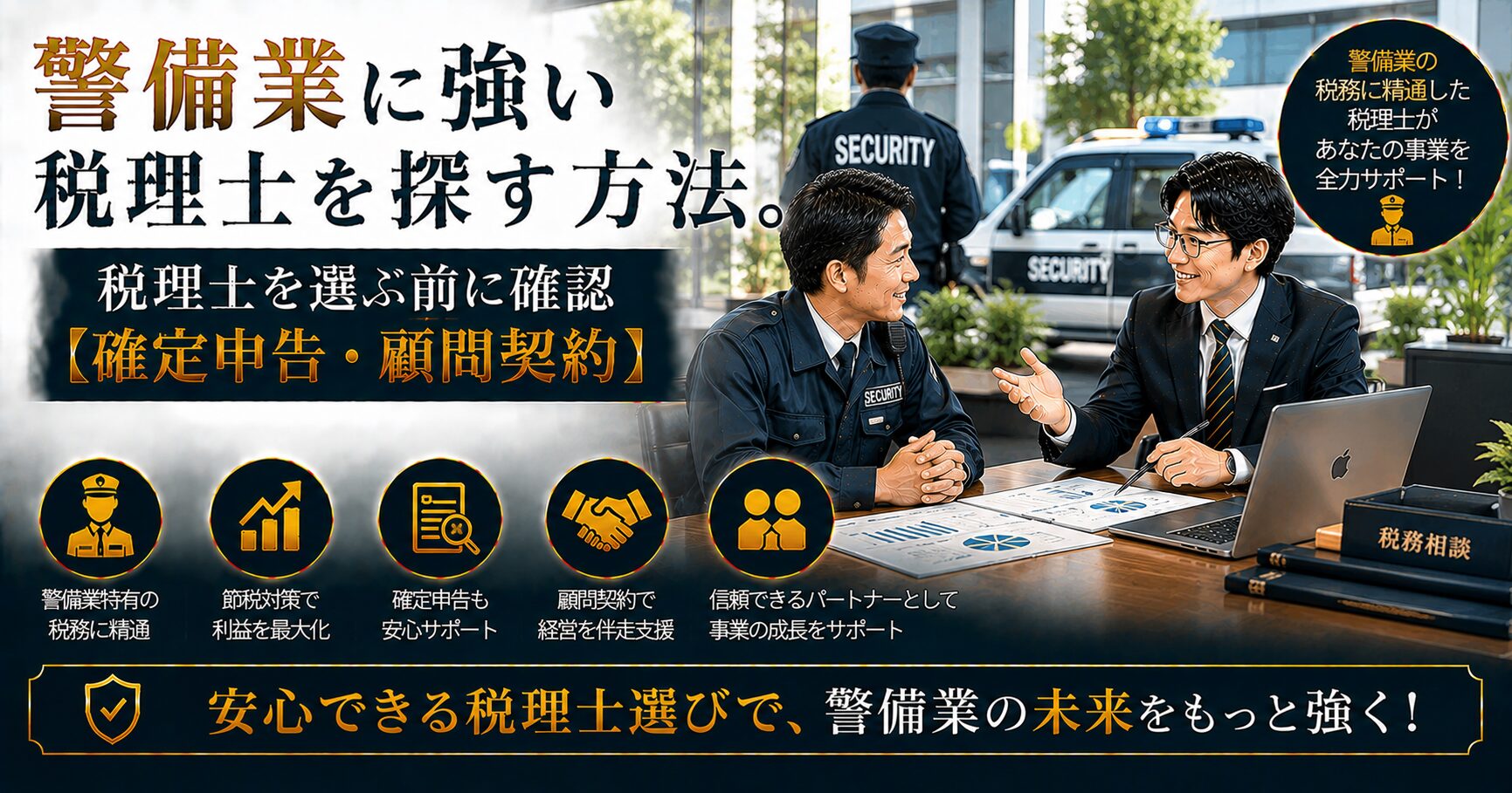 警備業に強い税理士の選び方