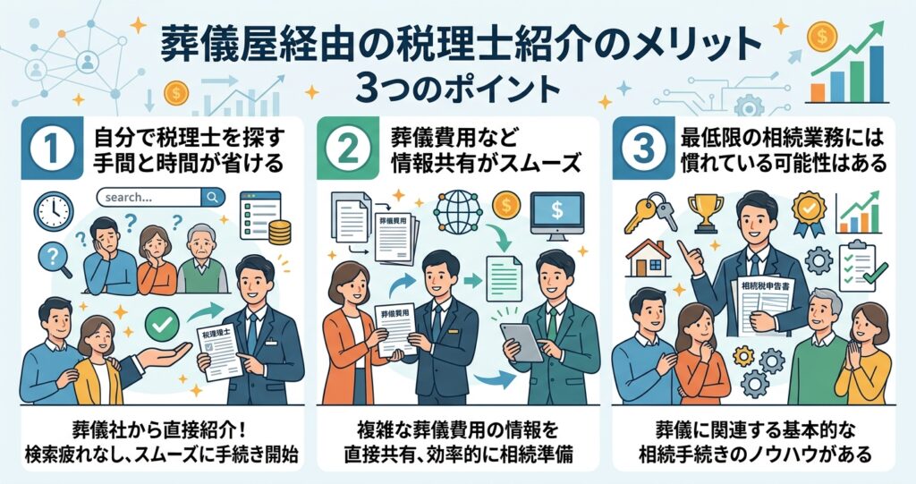 葬儀屋経由の税理士紹介メリット