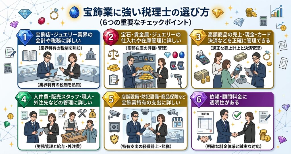 宝飾業に強い税理士の選び方